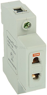 Розетка TDM РД-47 на DIN б/з 10А (12)