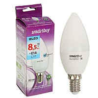 Лампа Smartbuy C37 8.5W 4000K E14 700Лм (свеча)