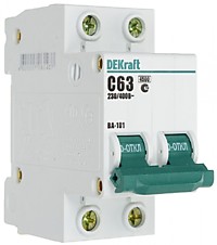 Авт.выкл. DEKraft 2P 63A 4,5kA C BA-101 (6)
