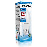 Лампа Smartbuy С37 12Вт 6000К Е27 960Лм (10/100)