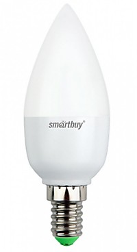 Лампа Smartbuy C37 7Вт 6000К Е14 550Лм (свеча) (100)