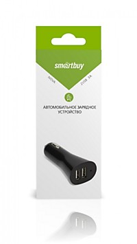 Адаптер авто USBx2 Smartbuy 3A 7000 Nova черный (100)