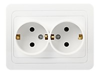 Розетка Smartbuy Марс 2-ая белый с/з керамика (10/200)