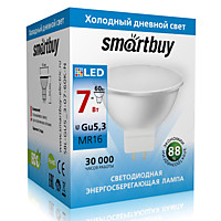 Лампа Smartbuy MR16- 7W 6000K GU5.3 500Лм (100)