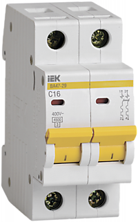 Авт.выкл. IEK 2P 16A 4,5kA C BA47-29 (6/72)