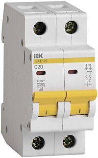 Авт.выкл. IEK 2P 20A 4,5kA C BA47-29 (6/72)