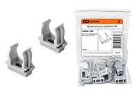 Крепёж-клипса для труб ПВХ D20мм серый U-Plast (100/3400)