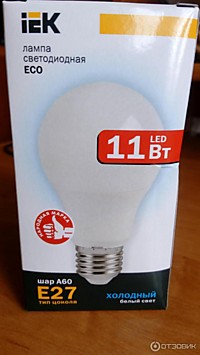 Лампа IEK A60 11W 4000K E27 990Лм (10/100)