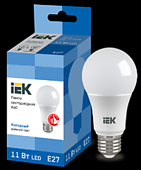 Лампа IEK A60 11W 6500K E27 990Лм (10/100)