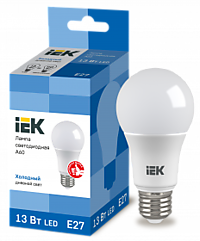 Лампа IEK A60 13W 6500K E27 1170Лм (10/100)