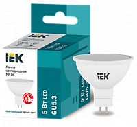 Лампа IEK MR16- 5W 4000K GU5.3 380Лм (10/200)