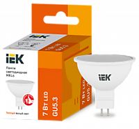 Лампа IEK MR16- 7W 3000K GU5.3 500Лм (10/200)