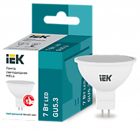 Лампа IEK MR16- 7W 4000K GU5.3 500Лм (10/200)