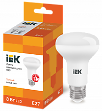 Лампа IEK R63 8W 3000K E27 720Лм (10/100)