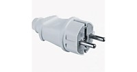 Вилка Smartbuy прямая с/з белая 16А (50)