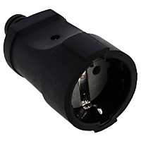 Штепсельное гнездо Smartbuy 16A с/з черный (40)