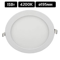 Светильник Ecola 15Вт 4200К точечный круг 195x20мм (20)