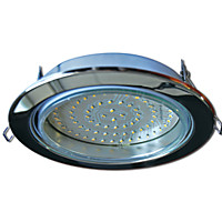 Светильник Ecola GX70 хром kd135 151х53мм Н5 круглый точечный  (40)