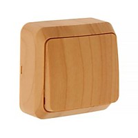 Выключатель Smartbuy Юпитер 1кл. светлое дерево (10/200)
