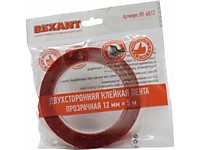 Двусторонняя лента акриловая Rexant 12мм*5м прозрачная (224)