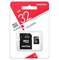 Карта micro-SD Smartbuy 32G Class 10+адаптер (SDXC) LE