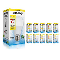 Лампа Smartbuy A60 7W 3000K E27 600Лм (100)