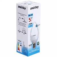 Лампа Smartbuy С37 5Вт 4000K E14 470Лм (свеча) (100)