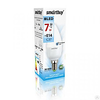 Лампа Smartbuy С37 7W 4000K E14 550Лм (свеча) (100)