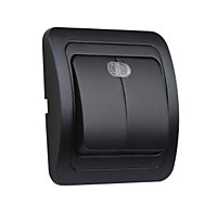 Выкл. Smartbuy Марс черный 2кл подсветка керамика (10/200)