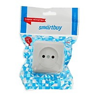 Розетка Smartbuy Юпитер 1-ая б/з белый керамика (10/200)