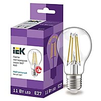 Лампа филамент IEK А60 11Вт 4000К Е27 1320Лм (10)