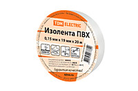 Изолента TDM 0.15 х 19мм х 20м белый (10/180)