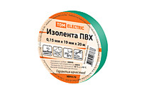 Изолента TDM 0.15 х 19мм х 20м зеленый (10/180)