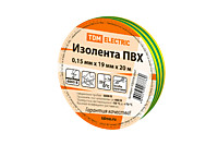 Изолента TDM 0.15 х 19мм х 20м желто-зеленый (10/180)