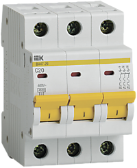 Авт.выкл. IEK 3P 20A 4,5kA C ВА47-29 (4/48)