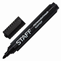 Маркер STAFF перманентный (нестираемый) 2.5мм черный (12)