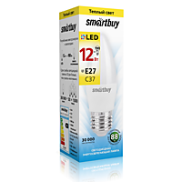 Лампа Smartbuy C37 12Вт 3000К Е27 960Лм (200)